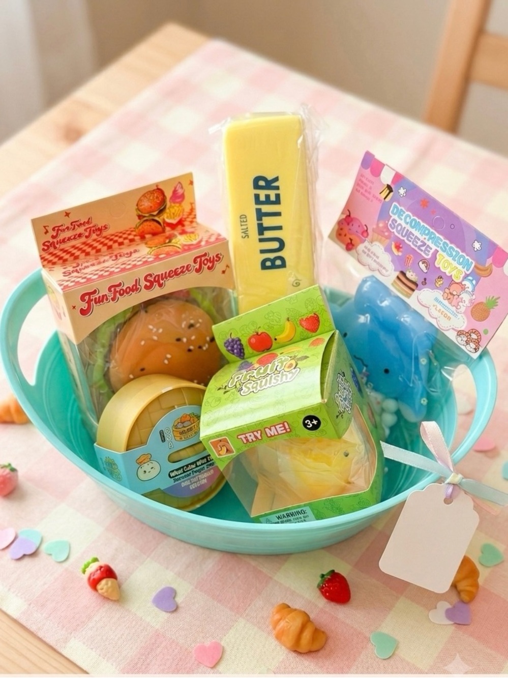 Assorted Fun Food Squeeze Toys Gift Set - Blue